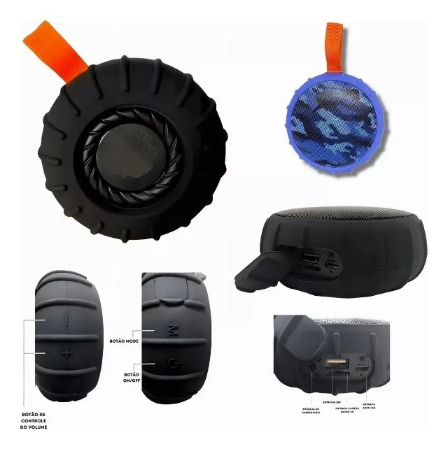 Caixa De Som Speaker Bluetooth Graves Poderosos Bike Resistente à água - Foto 5