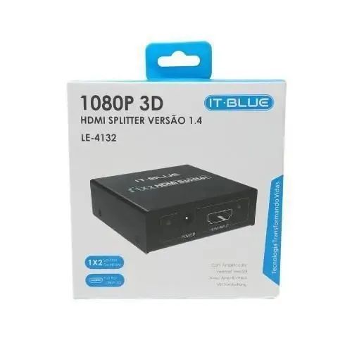 Splitter Hdmi It-Blue 1080P Versão 1.4 Le-4132 2 Saidas - ItBlue Loja Coimbra Computadores