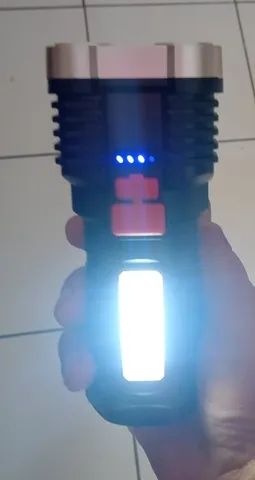 Lanterna Recarregável de led-com Luz Lateral-3 Modos de Iluminação. - Foto 3