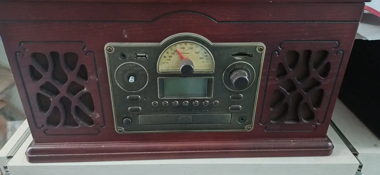 Toca discos moderno estilo vintage 7 funções - 100% funcionando