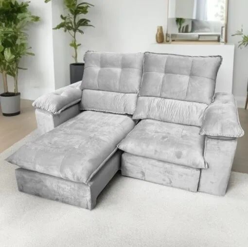 Mega promoção! Sofá Retrátil e Reclinável Modelo 0005 210cm - Foto 2