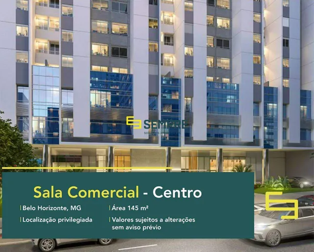 Sala comercial para alugar em BH, no Centro