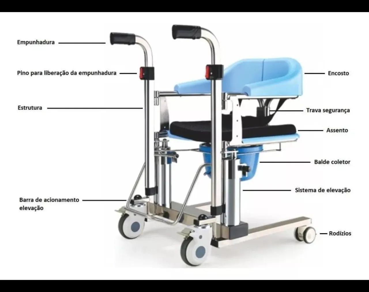 Cadeira de transferência para acamados  - Foto 5