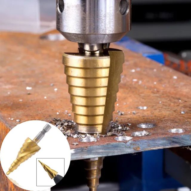  Brocas Escalonadas de Titânio de 4mm a 20mm - Kit com 3 Brocas _ FE45  - Foto 6