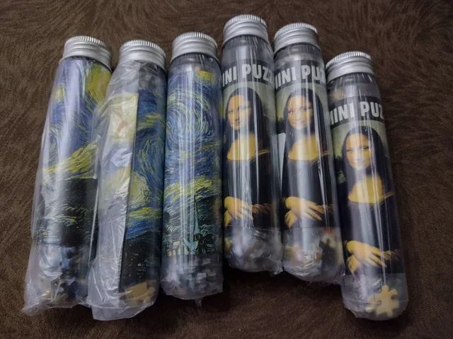 Mini Puzzle Quebra Cabeça 150 peças Noite Estrelada e Mona Lisa - Foto 4