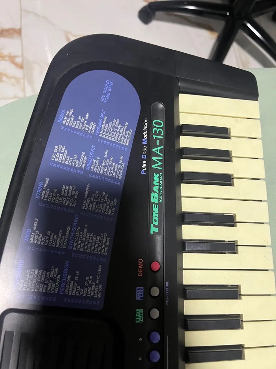 Teclado Casio Tone Bank MA-130 Instrumentos musicais Gonzaga