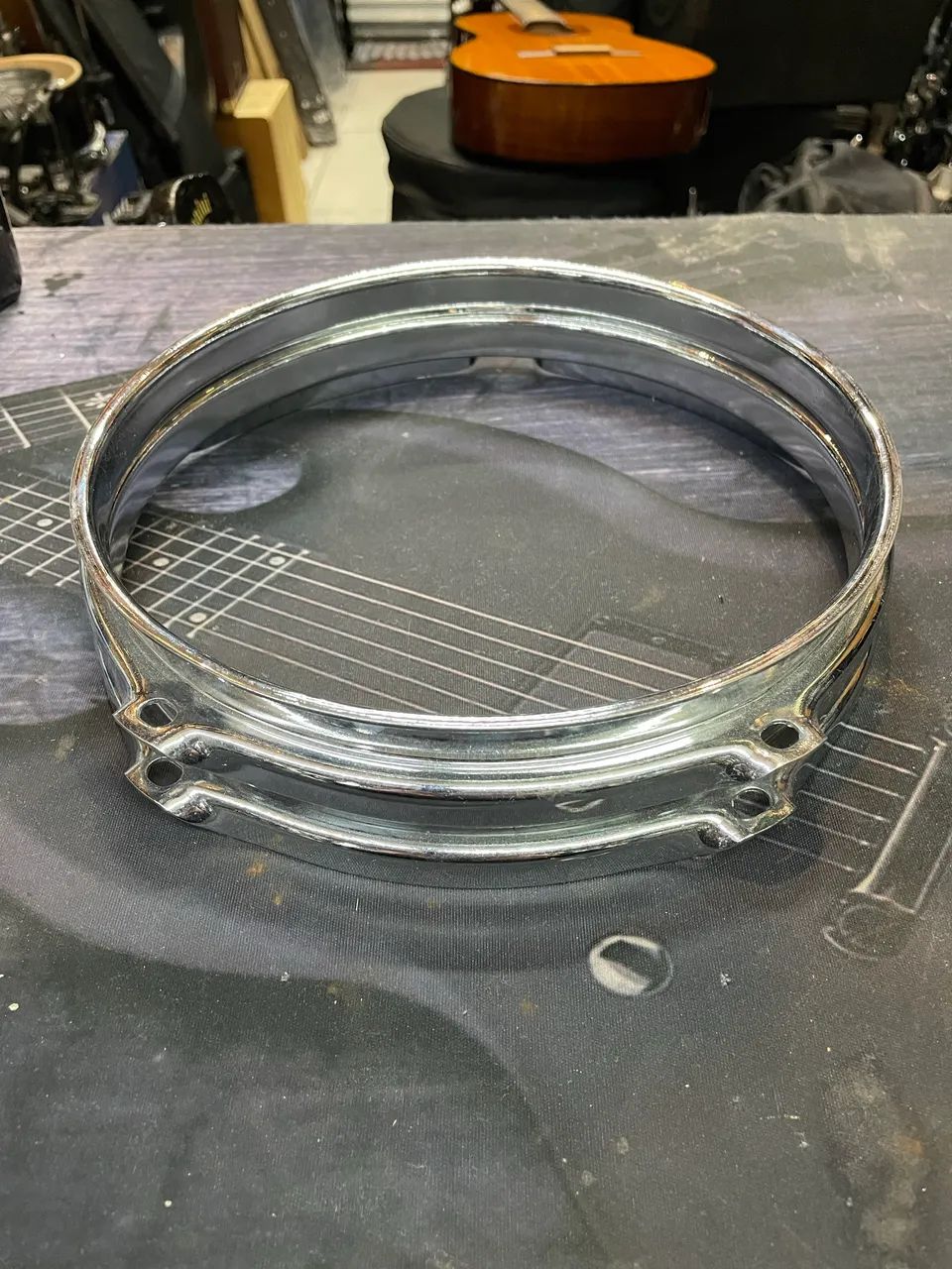 Aros de bateria  para tom ou caixa 8 polegadas com 5 afinações nagano novo 2mm - Foto 2