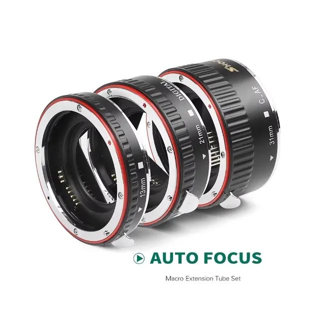 Tubo Extensor Macro Af Para Canon Eos Ef - Ef-s Mount Metal - Foto 3