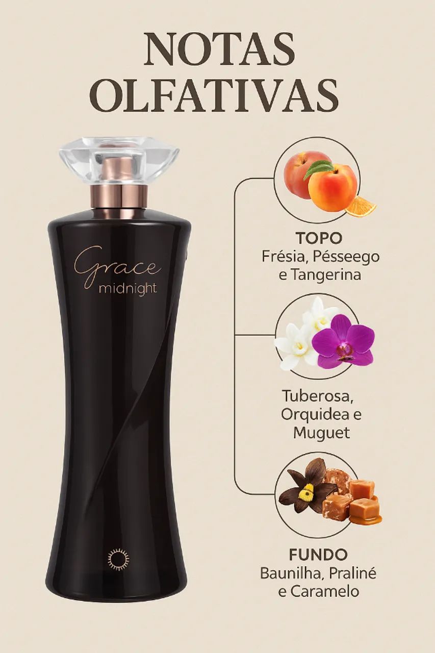 Grace Midnight 100 ml - Perfume essência importada  - Foto 4