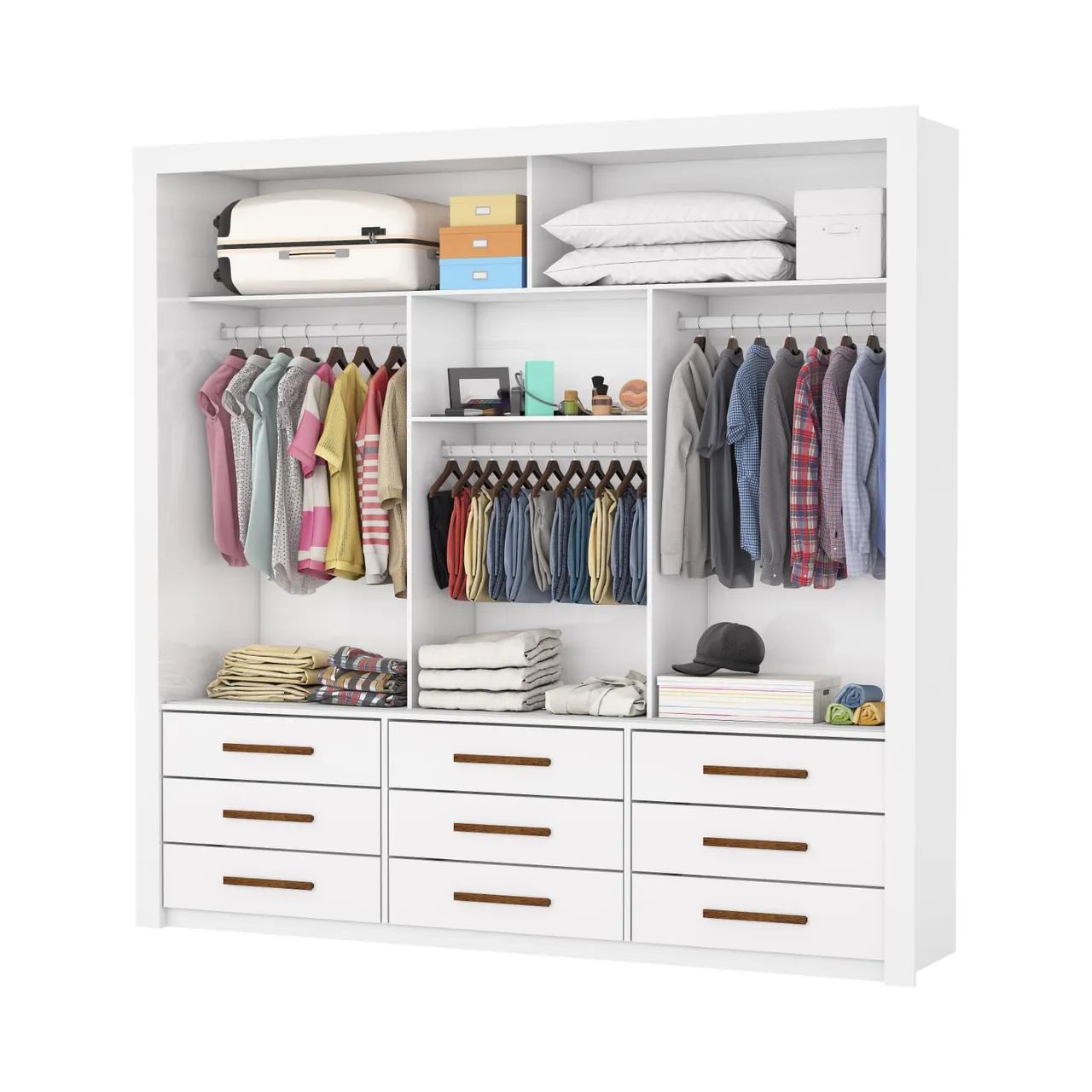 Guarda roupa com 9 gavetas e espelho  - Foto 3