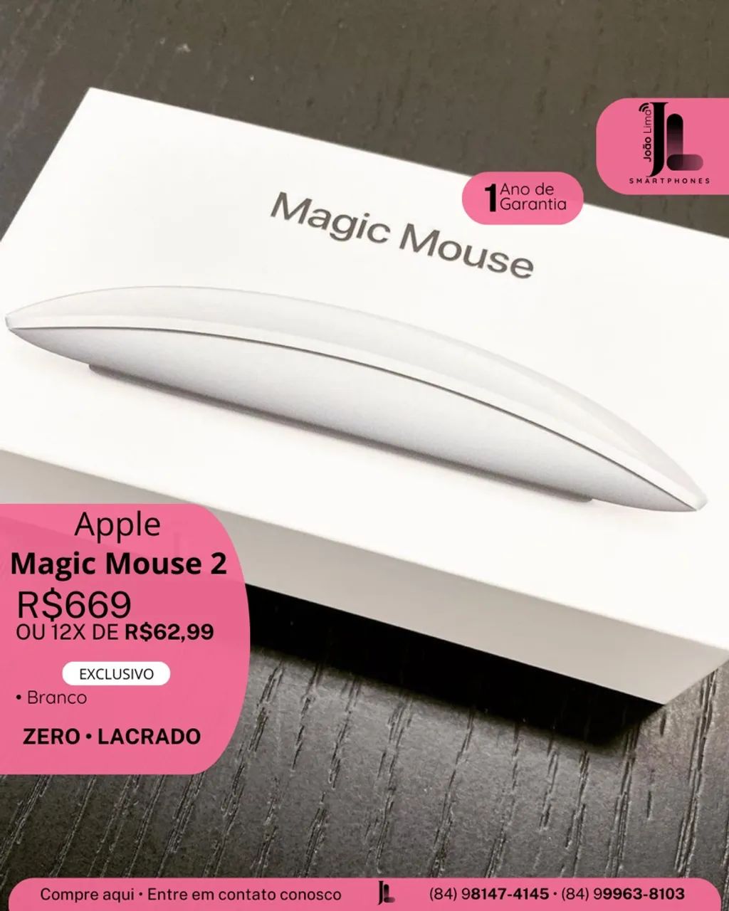 APPLE MAGIC MOUSE 2, LACRADO, EXCLUSIVO!