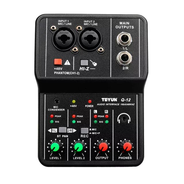 (Produto Novo) Interface de Áudio Teyun Q12 (Com Garantia)