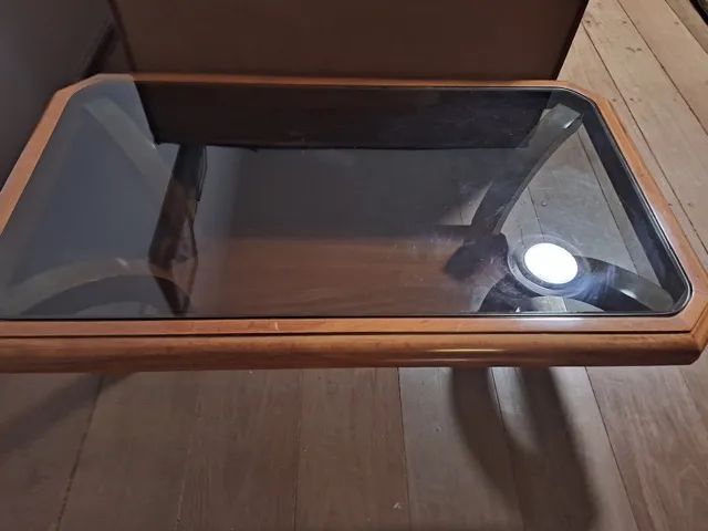 Mesa de Centro em Madeira e Vidro - Foto 2