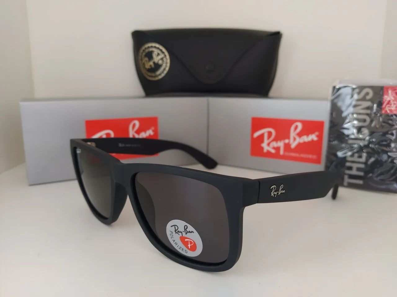 ÓCULOS DE SOL RAYBAN JUSTIN RB4165 PRETO 