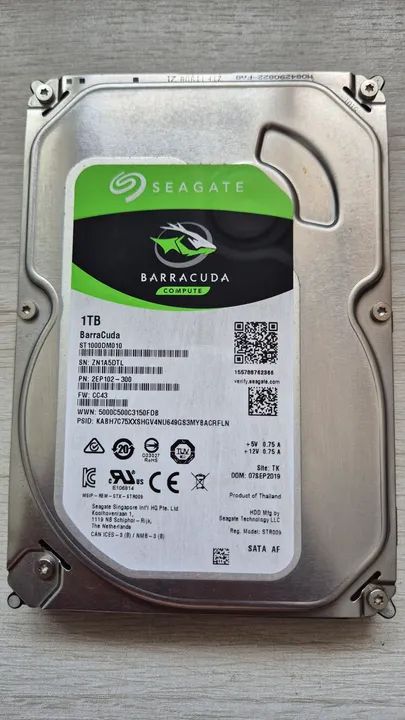 HDD Seagate BarraCuda 1TB SATA III 7200 RPM - Foto 2