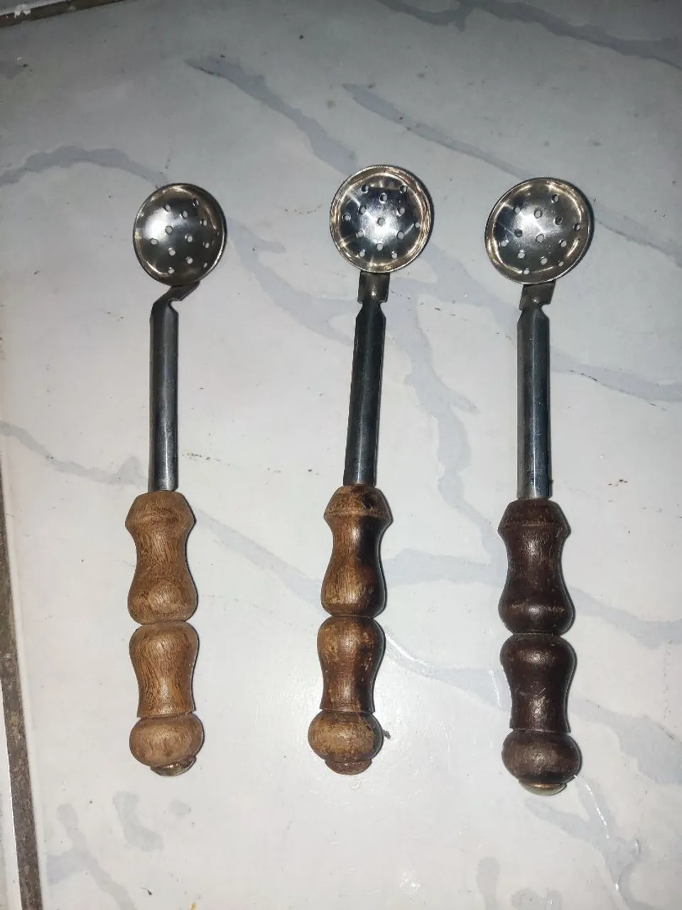 Conjunto de 3 colheres de chá vintage