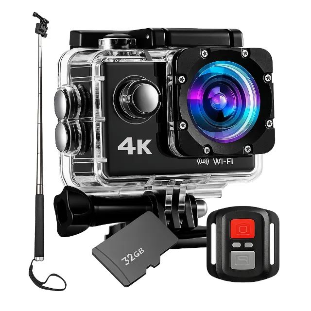 Cheap Camera In Rio Kit Câmera Ultra Hd 4k Sport Wifi + 32gb + Bastão + Controle - Câmeras ...
