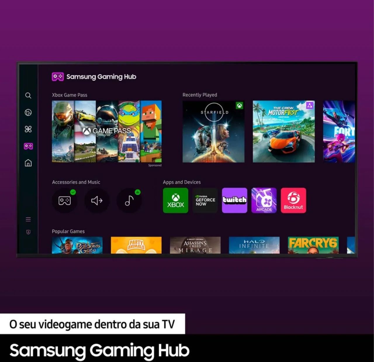 Samsung Smart Big TV 85" Crystal 4K 85DU8000 - Nacional, Novo, Lacrado com NF e Garantia - Foto 6