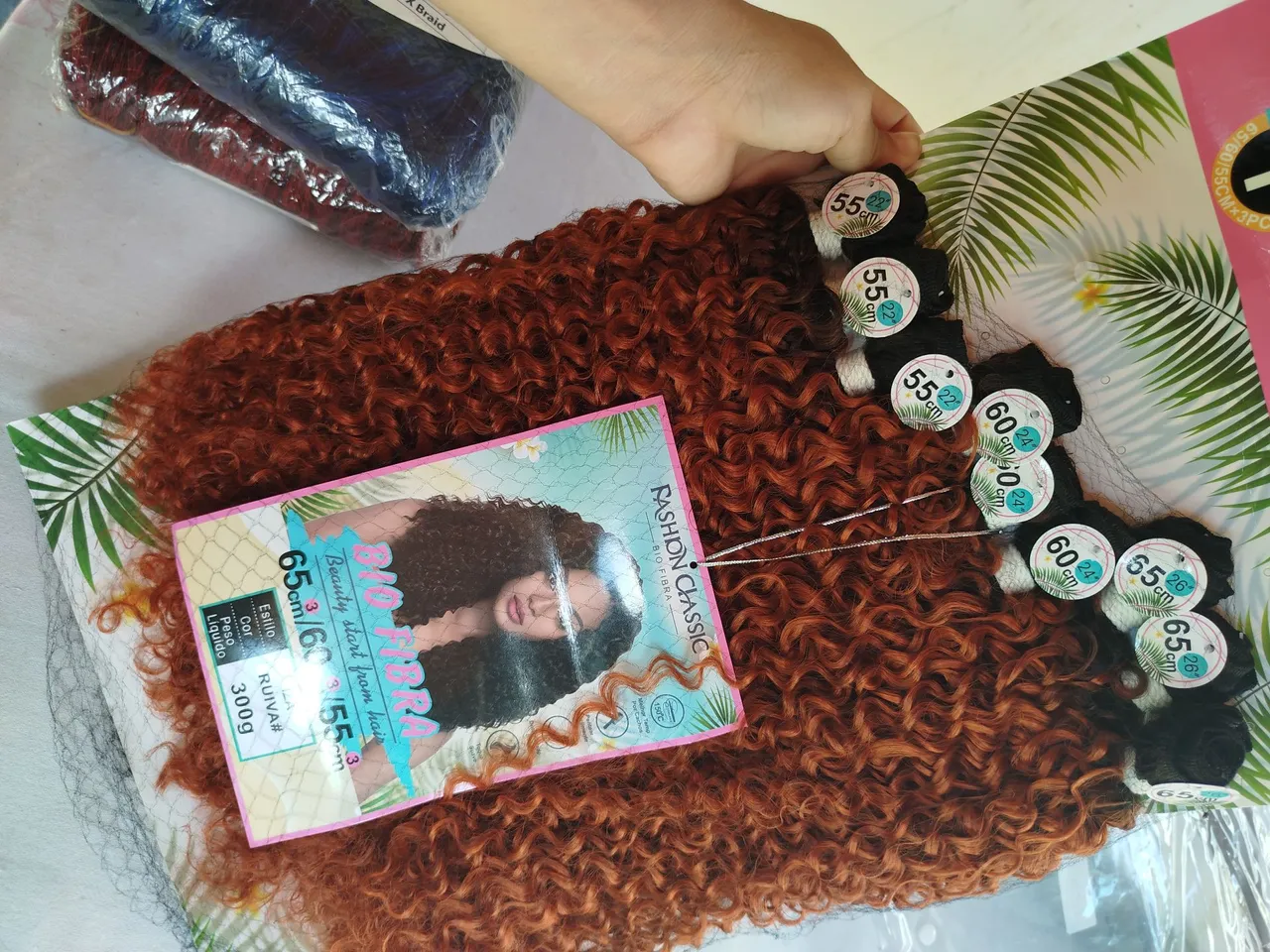 Cabelo bio fibra ruivo