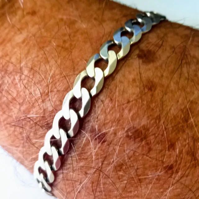 Pulseira de Prata Polida Elo Grumet - Foto 5
