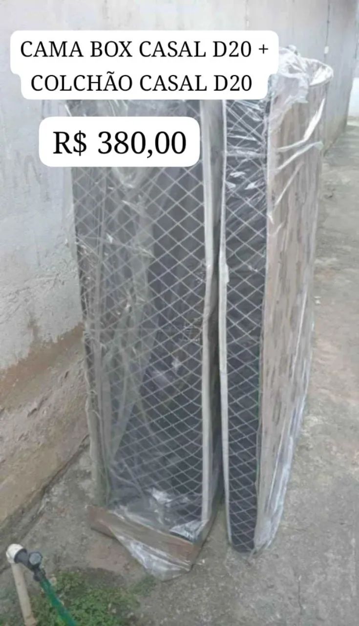 Cama Box Casal D20 + Colchão Casal D20