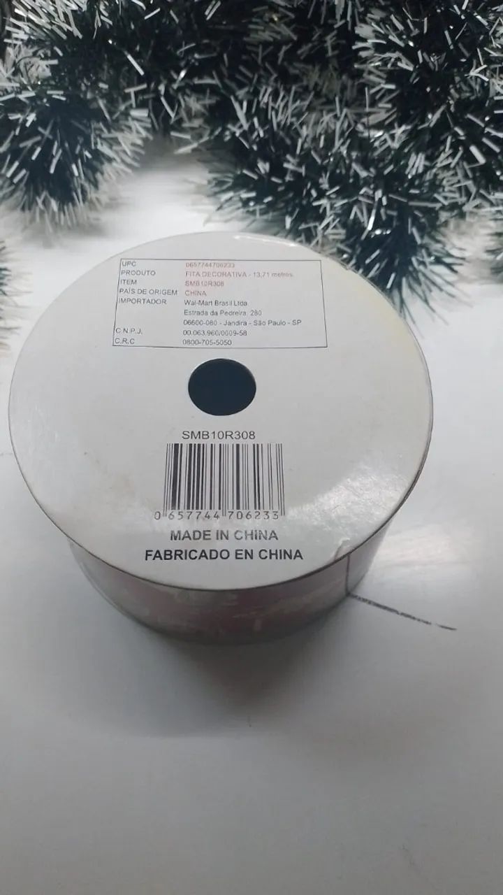 PROMOÇÃO! FITA ARAMADA NATALINA COM GLITTER IMPORTADA E.U.A NATAL - PAPAI NOEL- FIM DE ANO - Foto 4