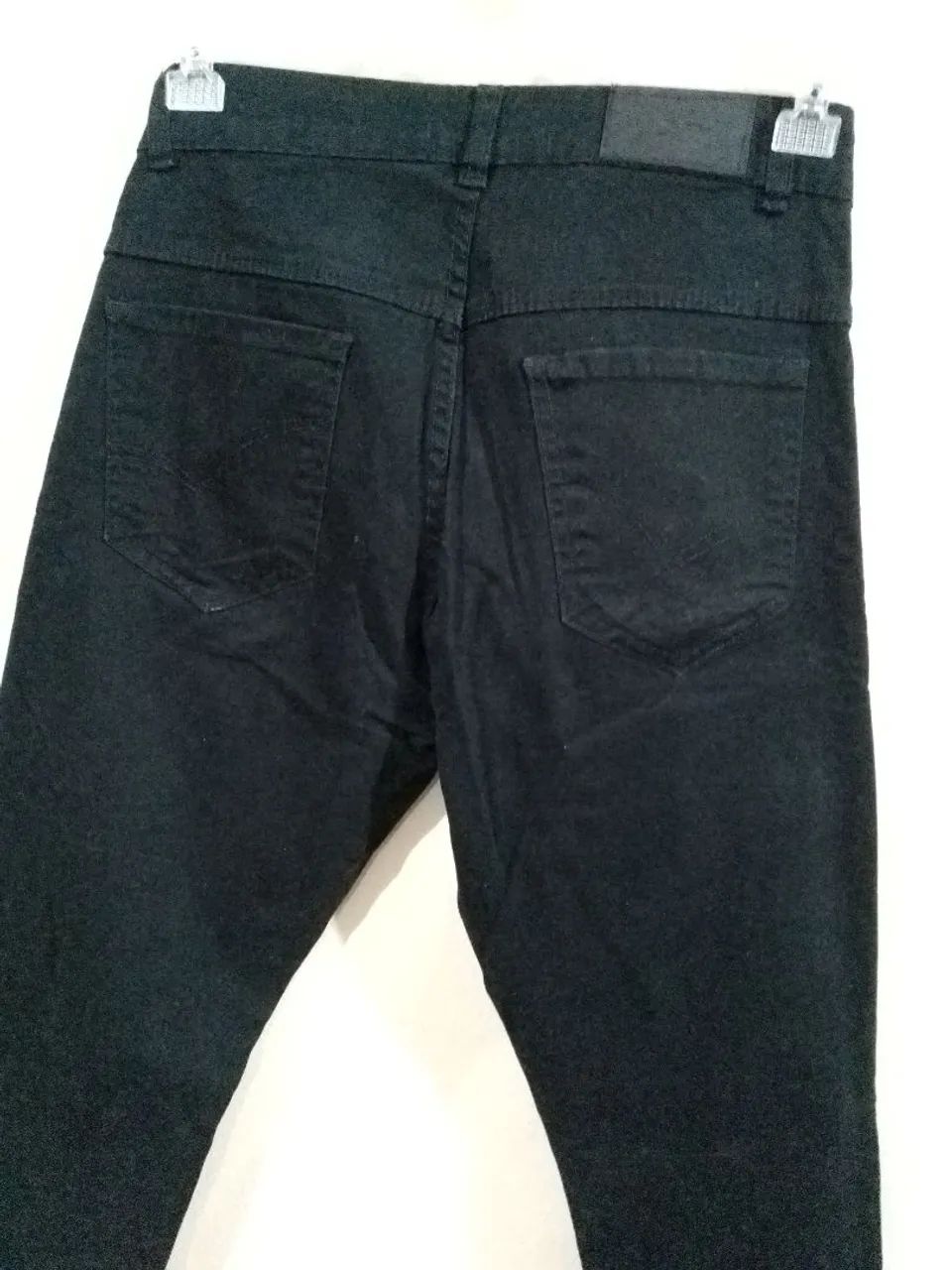 Calça sarja Masculina Preta - Tam 38 cós alto  - Foto 4