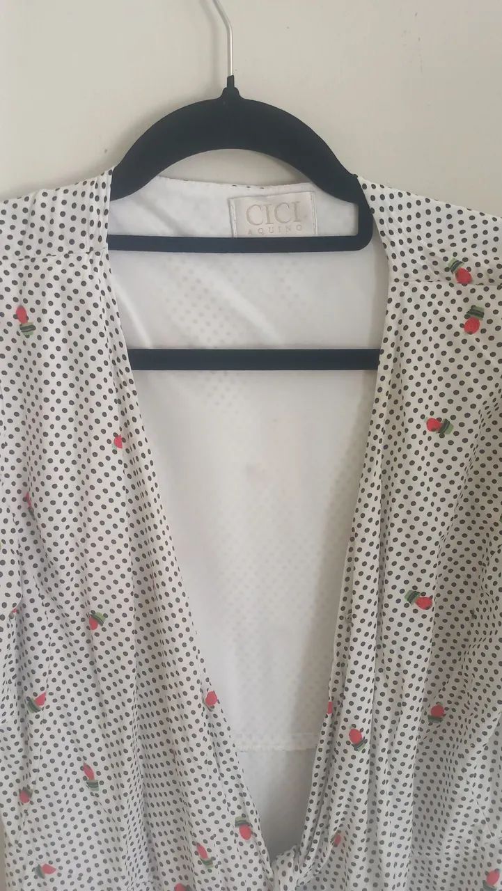 Vestido estampado detalhes  - Foto 4