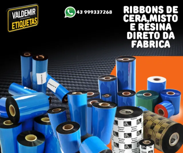 Ribbon de cera 110x74 para Argox e Elgin l42 - direto da fabrica