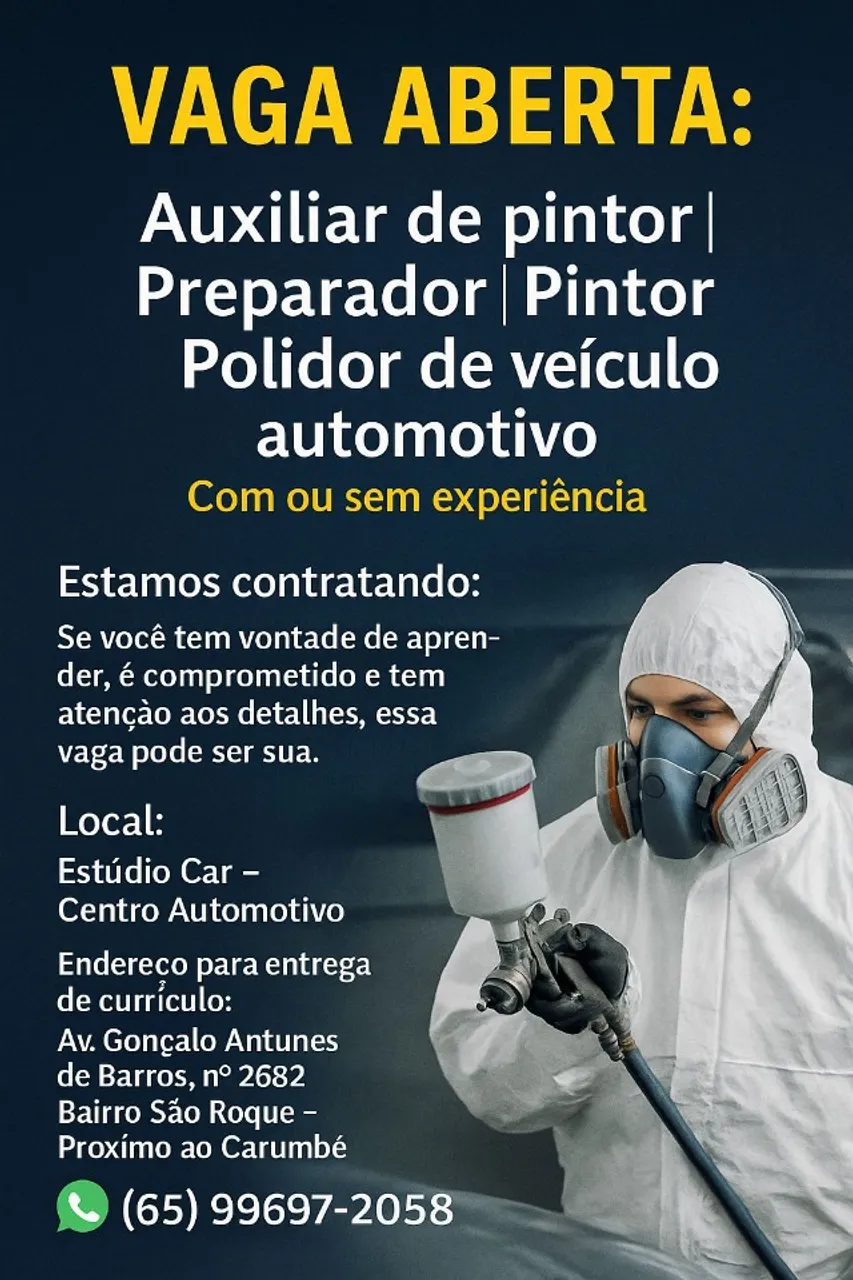 VAGA PINTOR AUTOMOTIVO