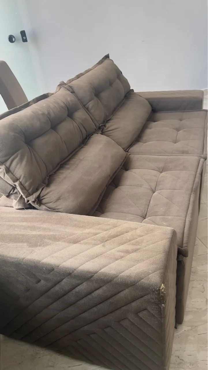 Sofá Retrátil Marrom  - Foto 4