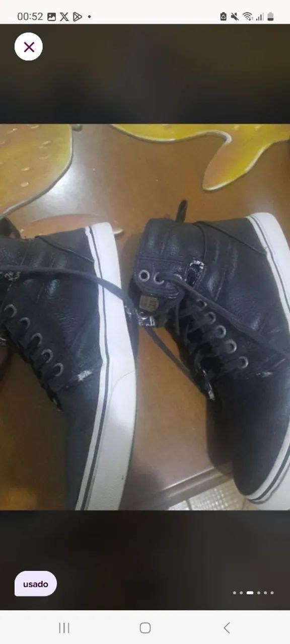 Tenis cano médio de couro legitimo  - Foto 2