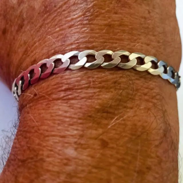 Pulseira de Prata Polida Elo Grumet - Foto 4