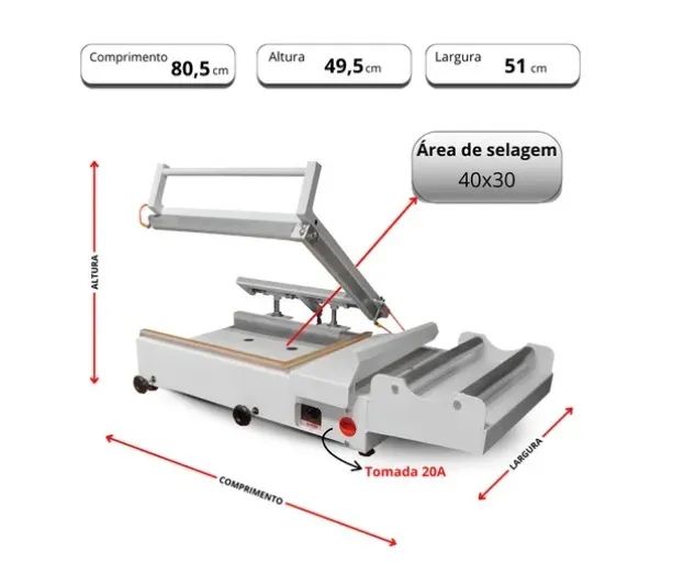 Seladora Em L 40x30 De Bancada Isamaq - Foto 4