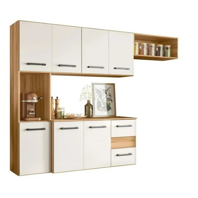 "Cozinha Compacta Juliete: Sofisticação e Praticidade em um Design Suspenso com 7 Portas e - Foto 2