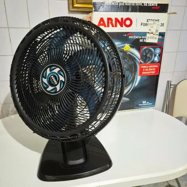 Ventilador Arno VB50 Xtreme Force Breeze. Quase sem uso. Mesa. 3 velocidades. Imperdível!