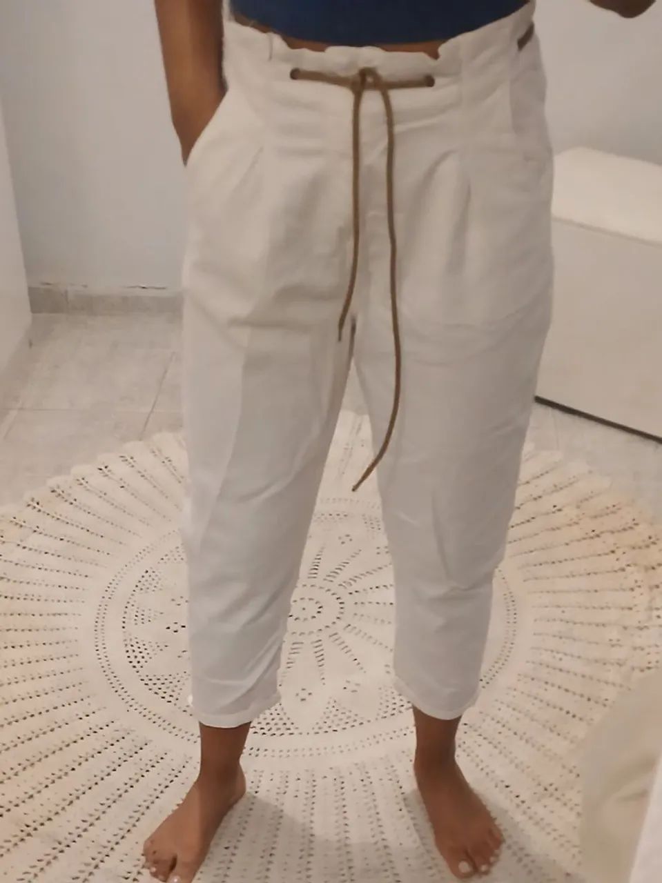 Calça off White casual, com cordão - Foto 3