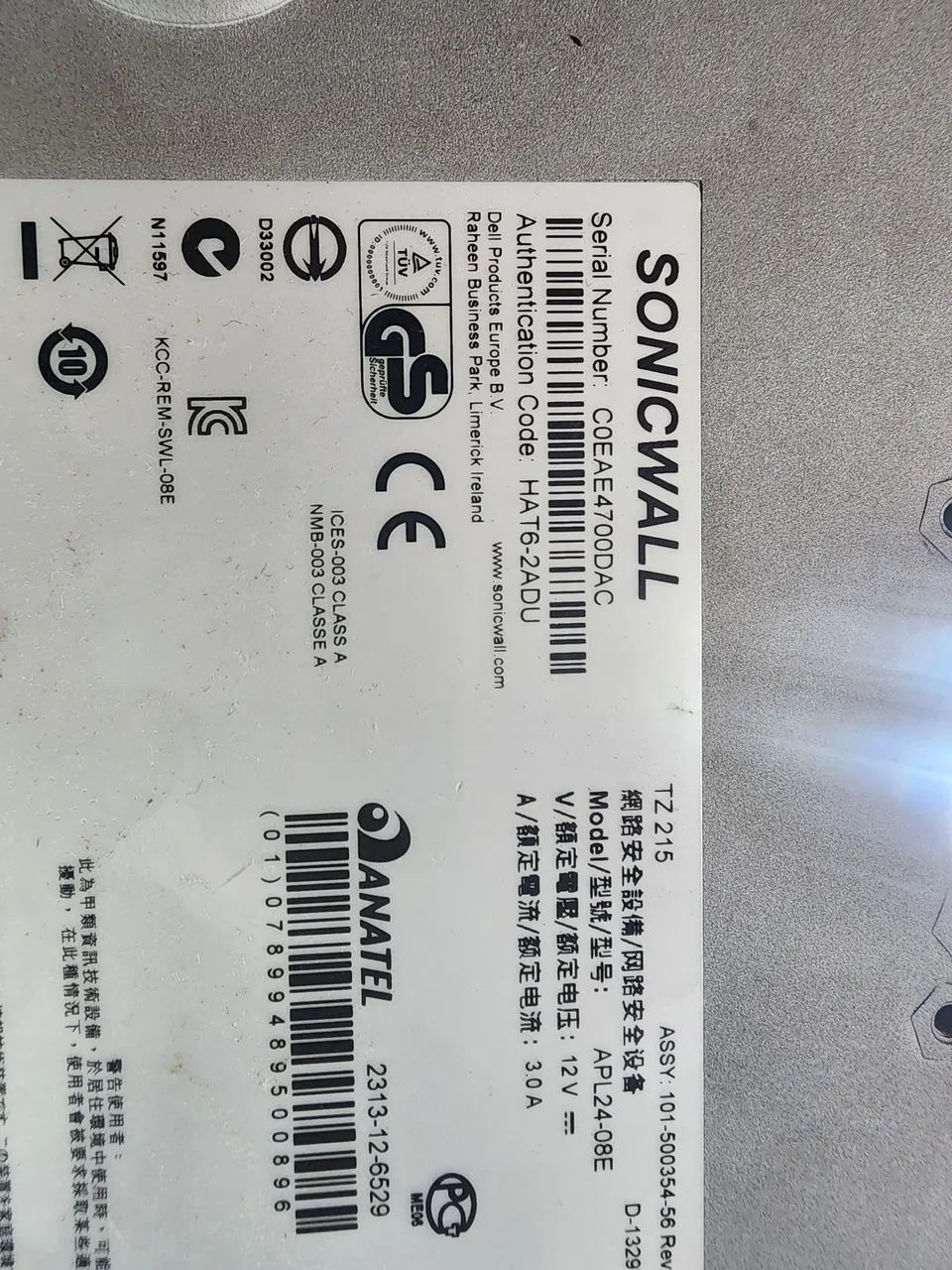 Sonicwall Modelo TZ 215 - Usado - Foto 3