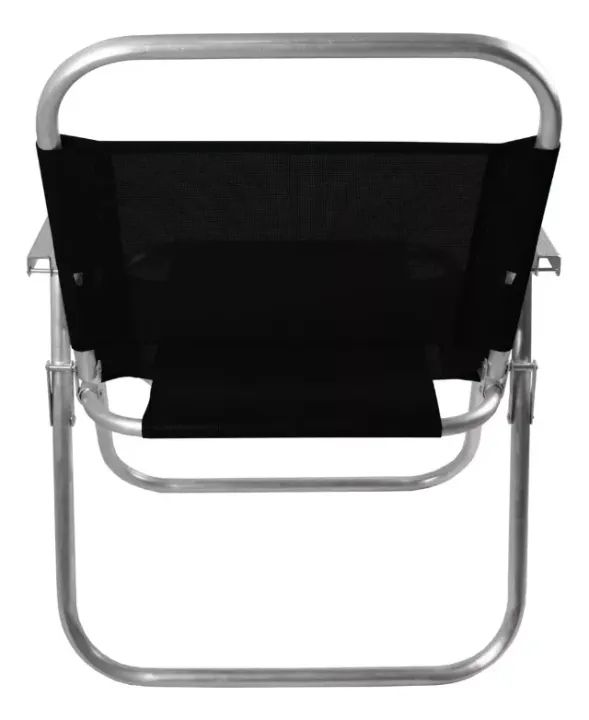 Cadeira De Praia Alumínio Riviera Até 130kg Cor Preto - Foto 5