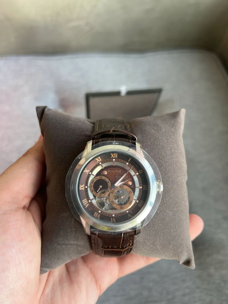 Relógio Bulova Classic Automático Marrom 96A120