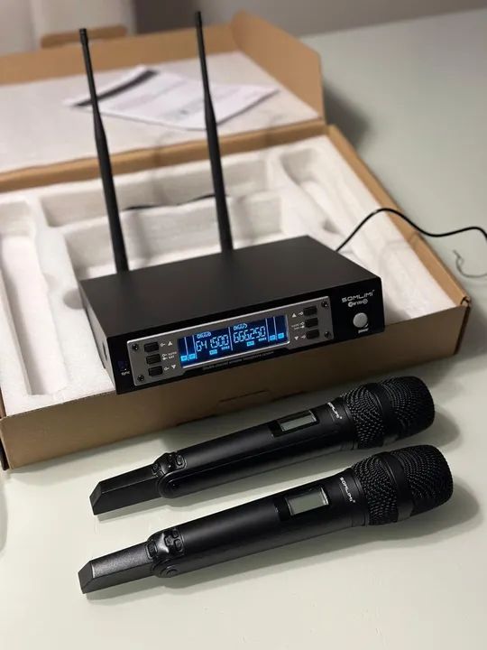 Somlim - Microfone sem Fio Duplo - Profissional