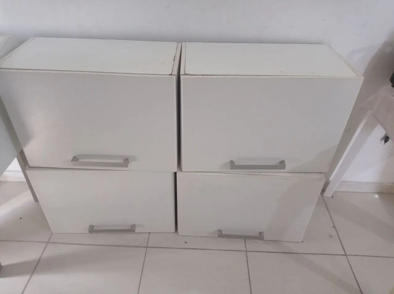 Armários de cozinha branco - 4 peças