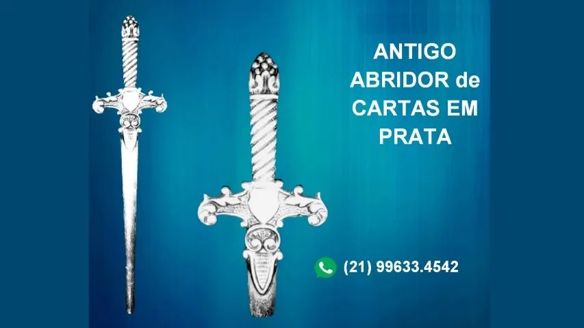 Antigo abridor de carta em prata - Foto 2