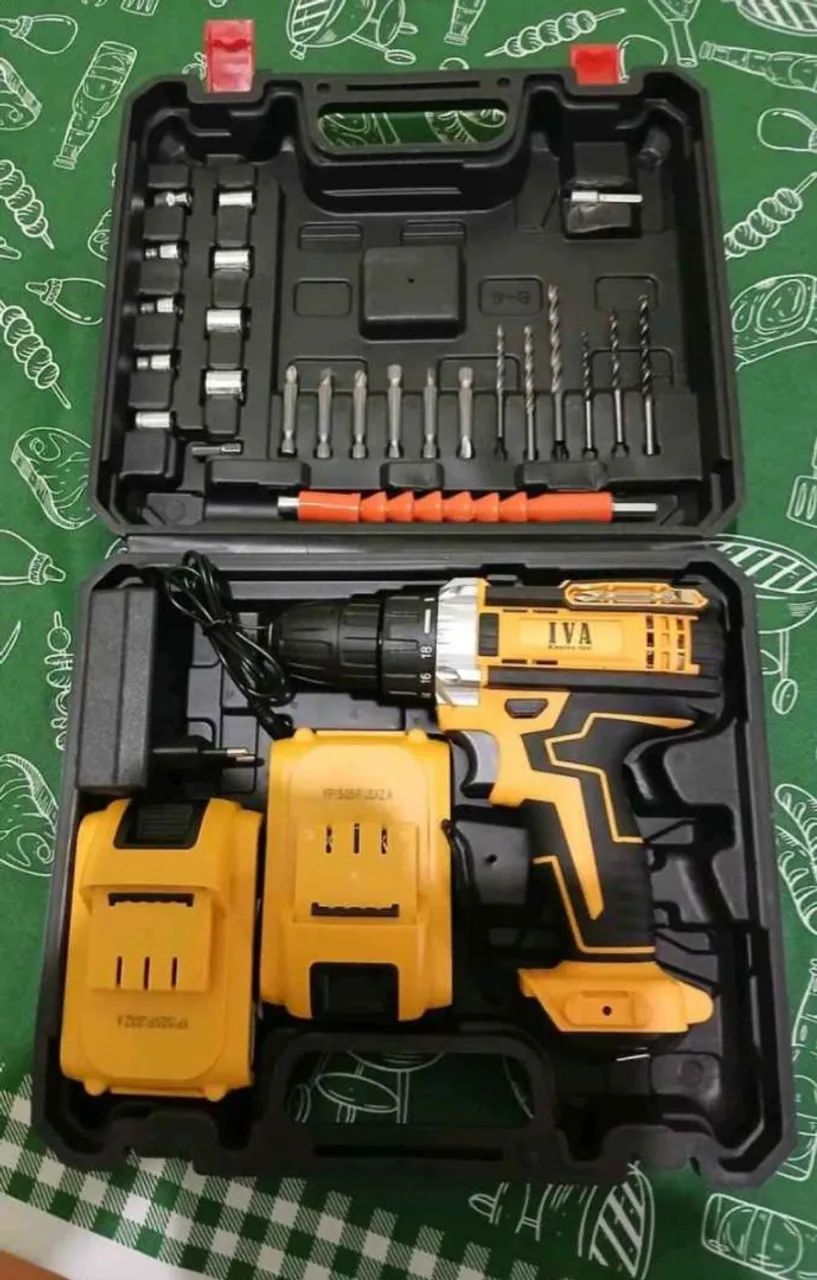 Furadeira Parafusadeira Nova Com 2 Baterias e 48V