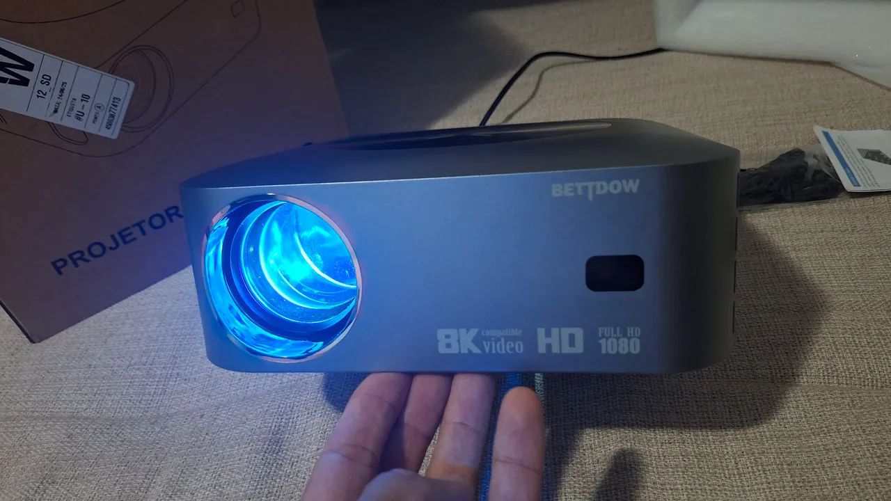 NOVO Projetor BETTDOW 8K Video HD 1080