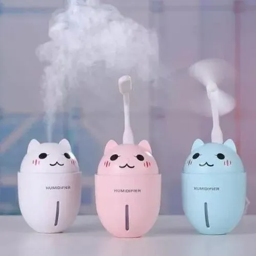 Humidificador de ar com design de gatinho - 3 cores