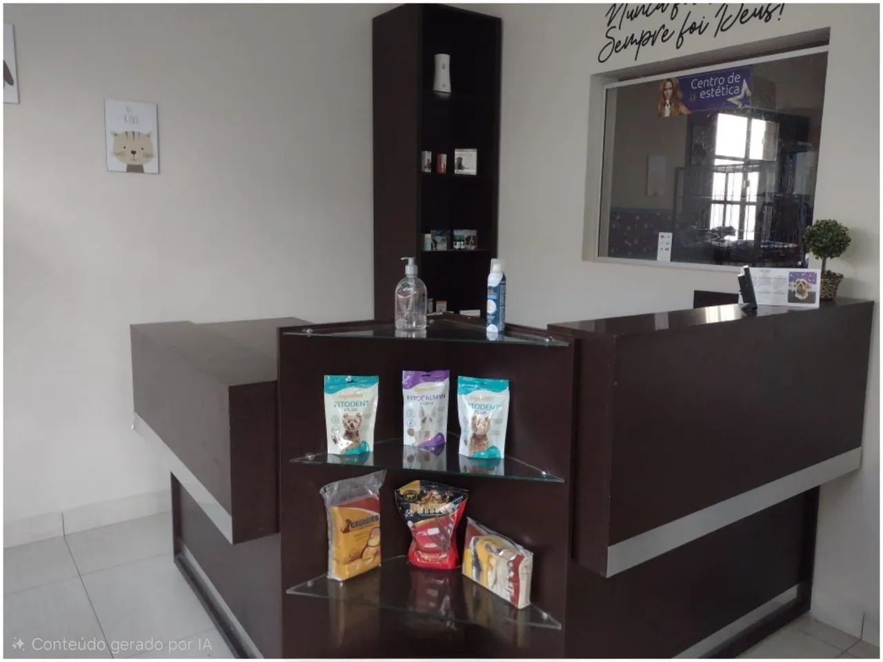 Balcão de atendimento para pet shop