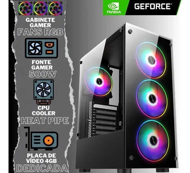 PC Gamer Completo  Intel Core i7, 16GB RAM, Placa de vídeo Geforce 4GB, SSD - Foto 4