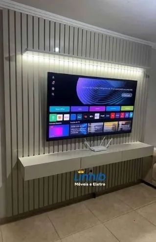 PAINEL NOBRE RIPADO 100% MDF COM LED  - Foto 4