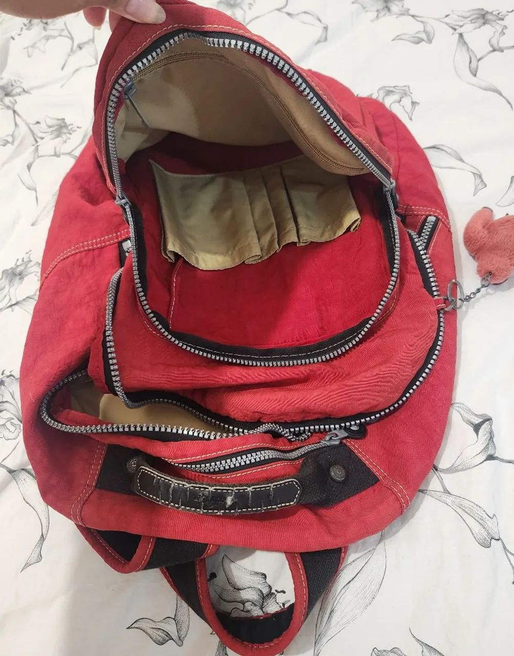 Mochila Kipling Vermelha - Foto 4